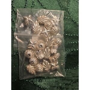 Antique Silver Plated Copper Beads Assorted Charms #159 Bundle W/ Others Listed